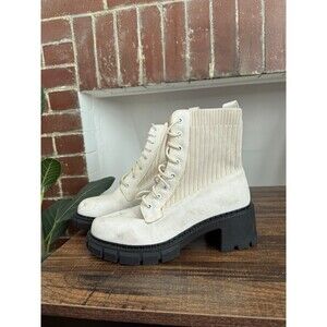 Unilady women’s size 6.5 white heeled boots
